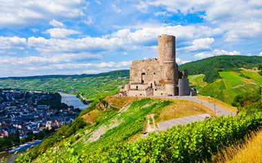 The ruins of Landshut Castle ruins in Bernkastel-Kues